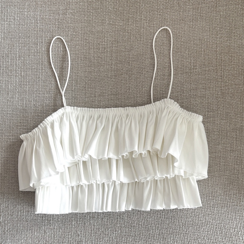 Zara White Layered Camisole-S